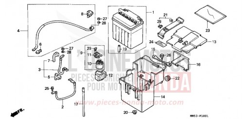 BATTERIE (CBR1000FK) CBR1000FK de 1989